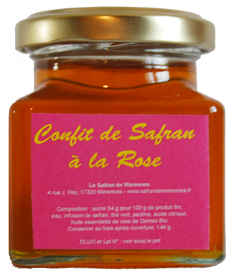 Confit de rose au safran