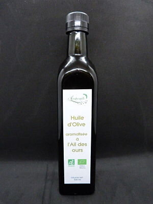 Huile olive aromatisée ail des ours