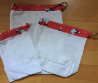 Lot 3 sacs vrac coton blanc