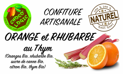 Confiture orange et rhubarbe au thym