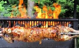Agneau entier non découpé méchoui
