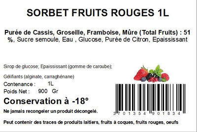 Sorbet fruits rouges
