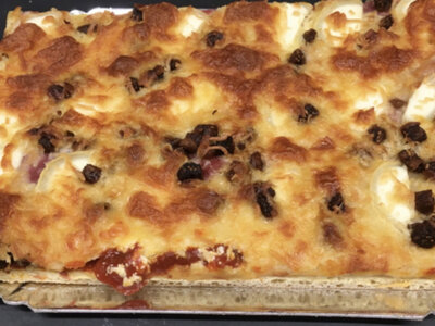 Pizza bacon, ,figues