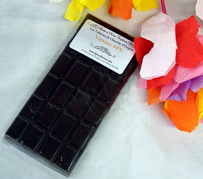 Tablette chocolat lait vanuatu 44%
