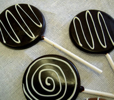 Sucette chocolat noir
