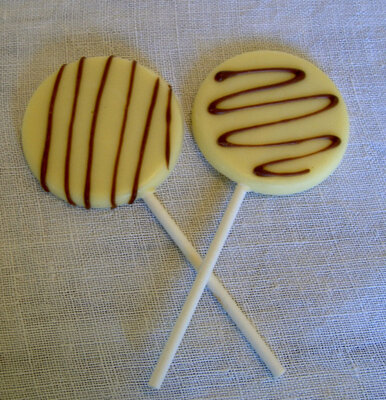 Sucette chocolat blanc
