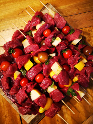 Cubes à brochette congelés