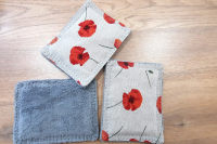 Eponge lavable ' coquelicot'