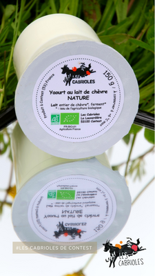 4 yaourts nature - lait de chèvre