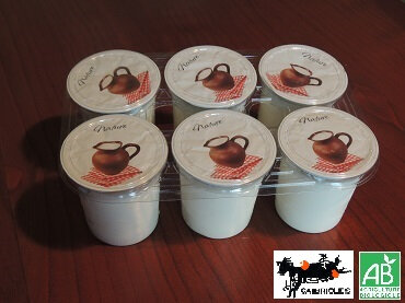 6 yaourts nature - lait de chèvre