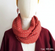 Snood-foulard muse brique et or - image 2