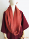 Snood-foulard muse brique et or - image 4