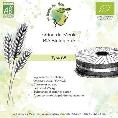 Farine blé t65 moderne - 25 kg