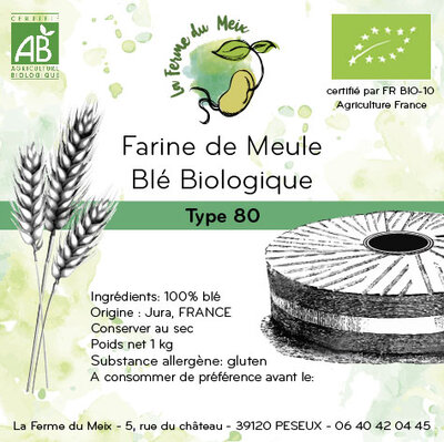 Farine blé t80 moderne - 1 kg