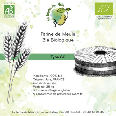 Farine blé t80 moderne - 25 kg