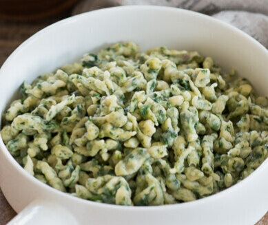 Spatzle aux épinards