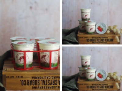 Panier de 12 yaourts fermiers fraise