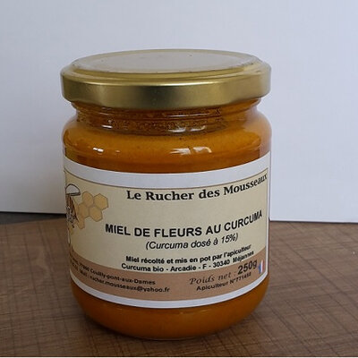 Miel au curcuma bio : miel doré