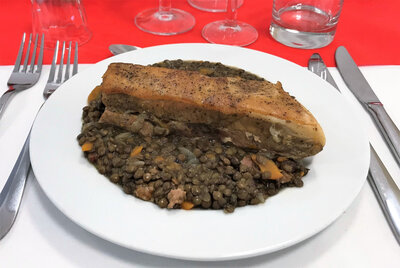 Coustelous confit aux lentilles