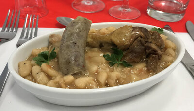 Haricot saucisse de toulouse & canard confit
