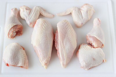 Poulet découpé de 1.850kg à 2.150