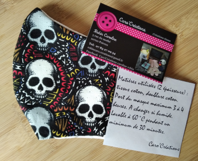 Masque barrière tête de mort
