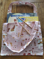 Sac tissus licorne rose