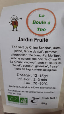 Thé vert jardin fruité