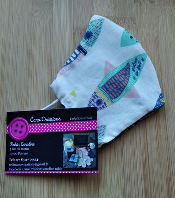 Masque barrière enfant poisson