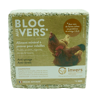 Bloc aux vers à picorer