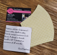 Masque femme vichy jaune