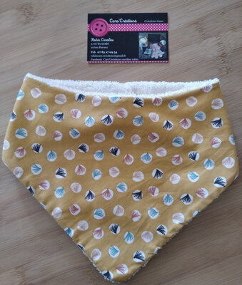 Bavoir bandana moutarde