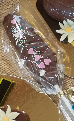 Sucette en chocolat noir ou lait