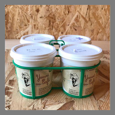 Lot de 4 yaourts au café bio