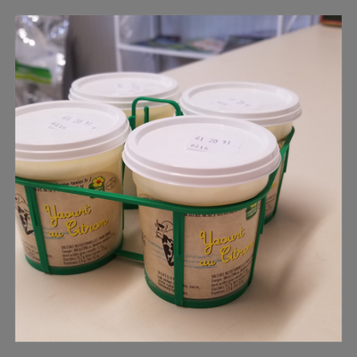 Lot de 4 yaourts au citron bio
