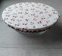 Couvre plats - greige à cerises