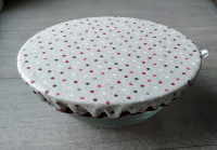 Couvre plats - greige à pois