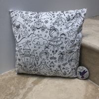 Coussin à colorier princesse