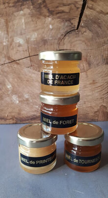 Lot de 4 petits pots de miel 30 gr/p