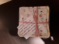 Carrés de coton pommes