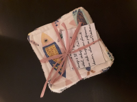 Carrés de coton poissons