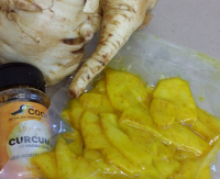 A table : panais précuits curcuma