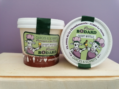Yaourt glacé coulis myrtille