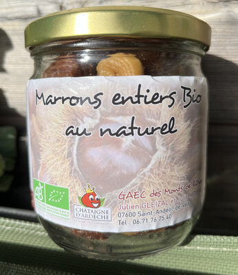 Marrons entiers au naturel