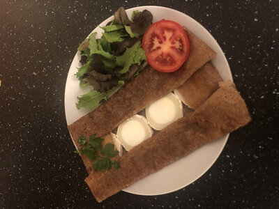 Galette au chèvre bûche