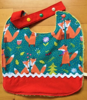 Bavoir réversible renards