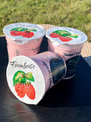 Yaourt brassé framboise