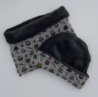 Ens. snood et bonnet chouettes