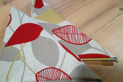 2 serviettes de table 'laurier'
