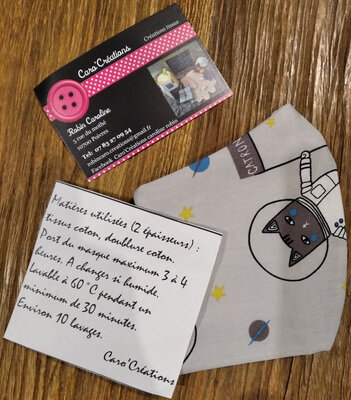 Masque barrière enfant astronaute